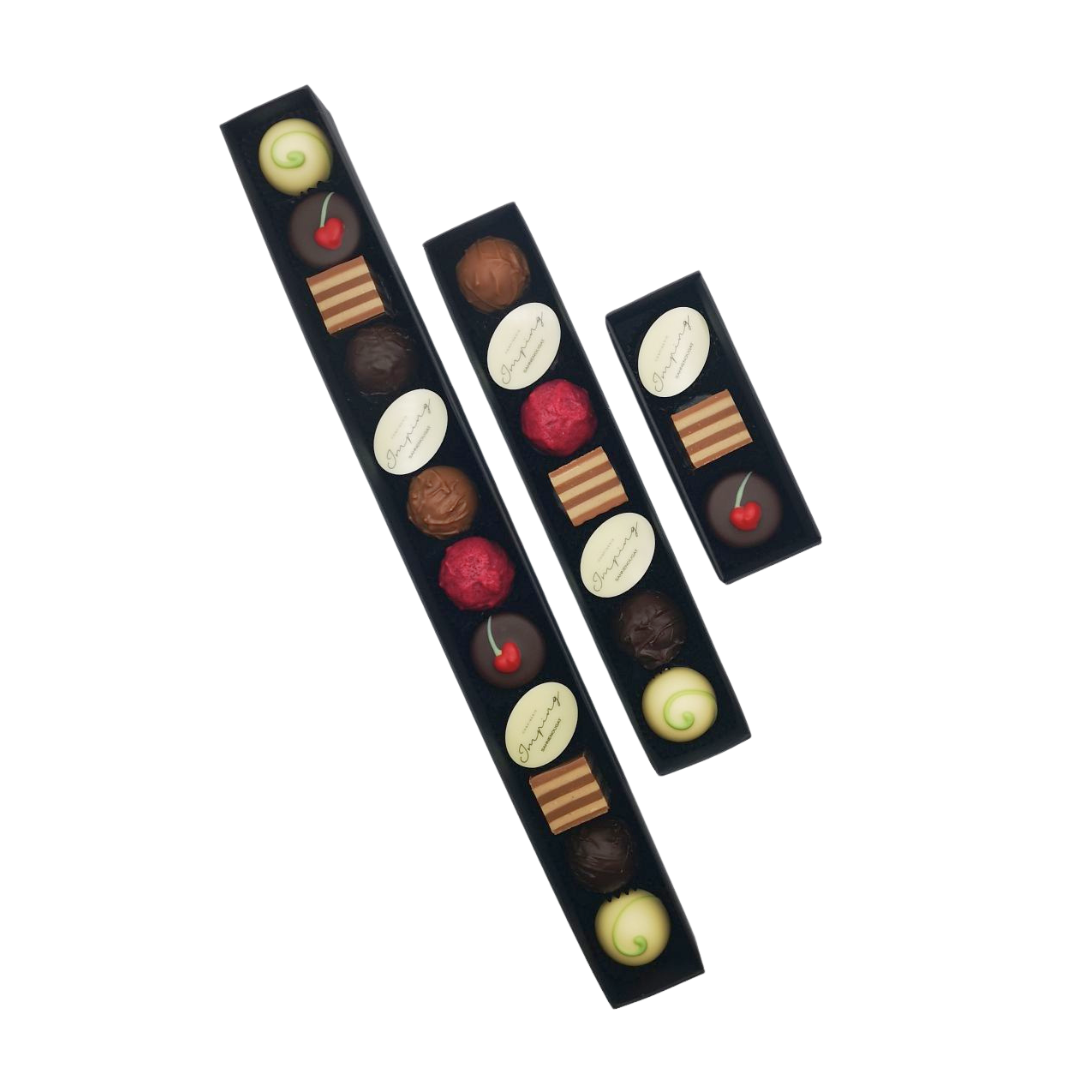 12er Pralinenstange mit zwei Motivpralinen